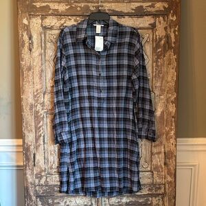 H&M Gray and Black Checkered Shirt